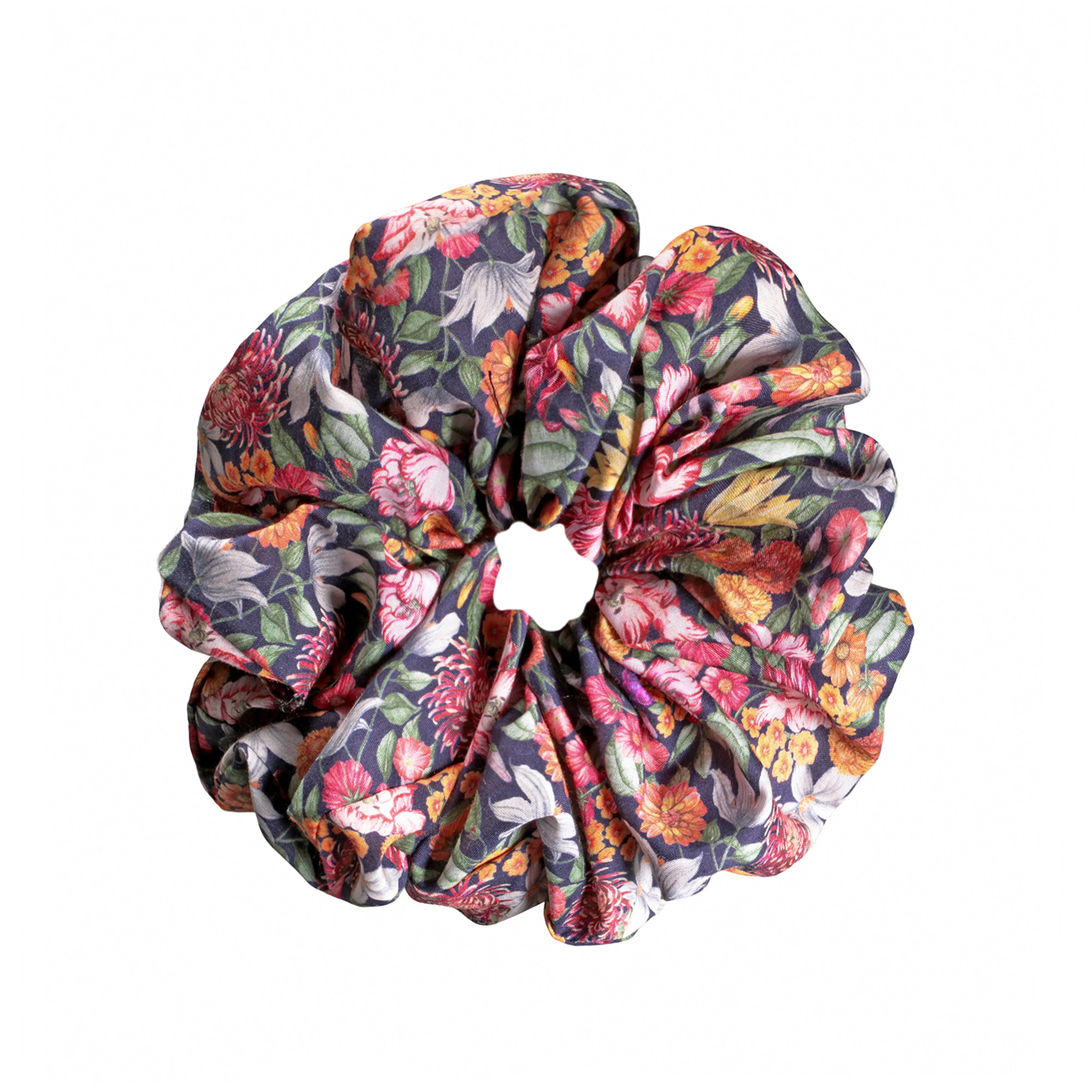 Royal Garland Print Cotton Scrunchie