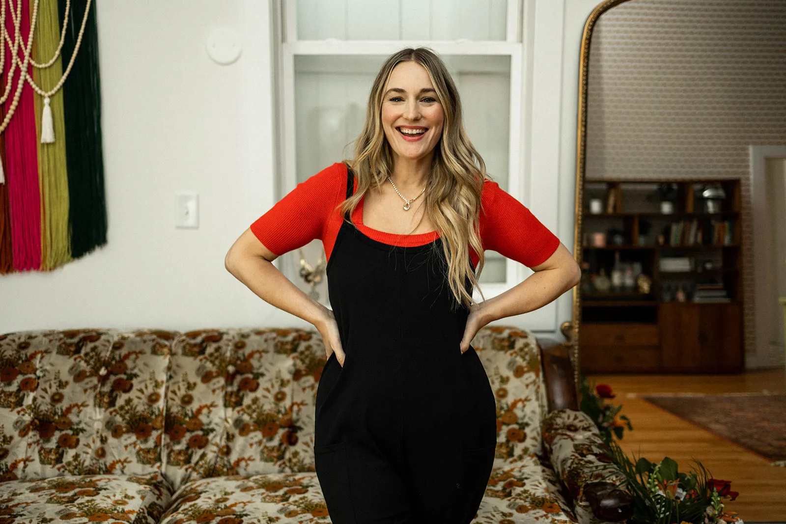 ruby top in scarlet red