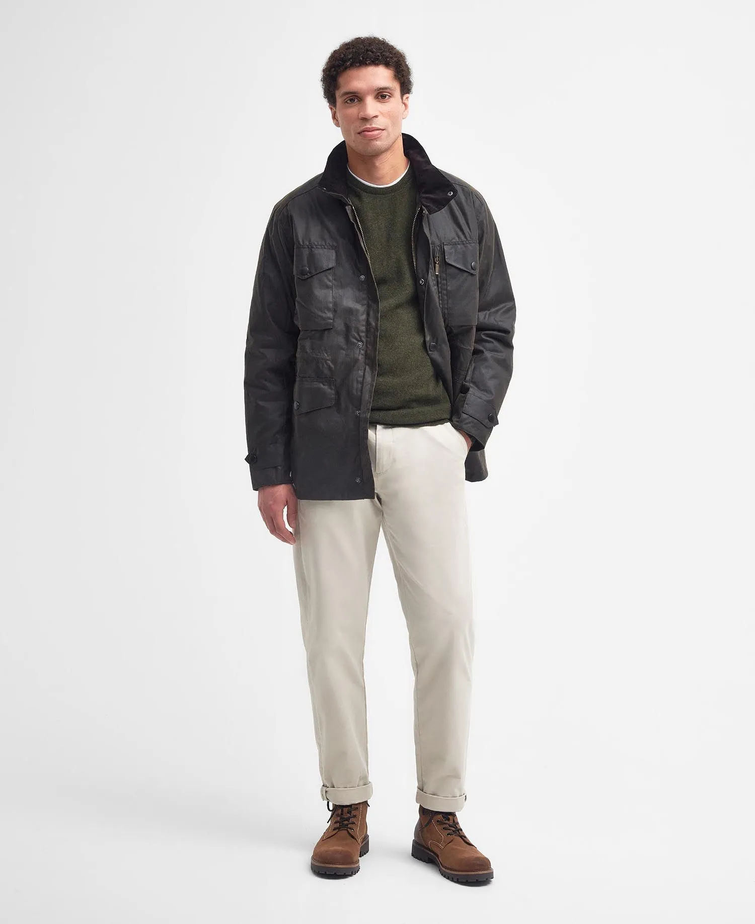 Sapper Wax Jacket in Olive