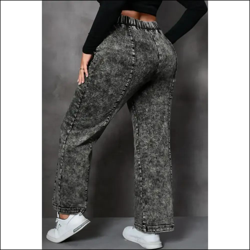Sashay in Style: my Drawstring Pocketed Straight Jeans Got your Back! 😎👖