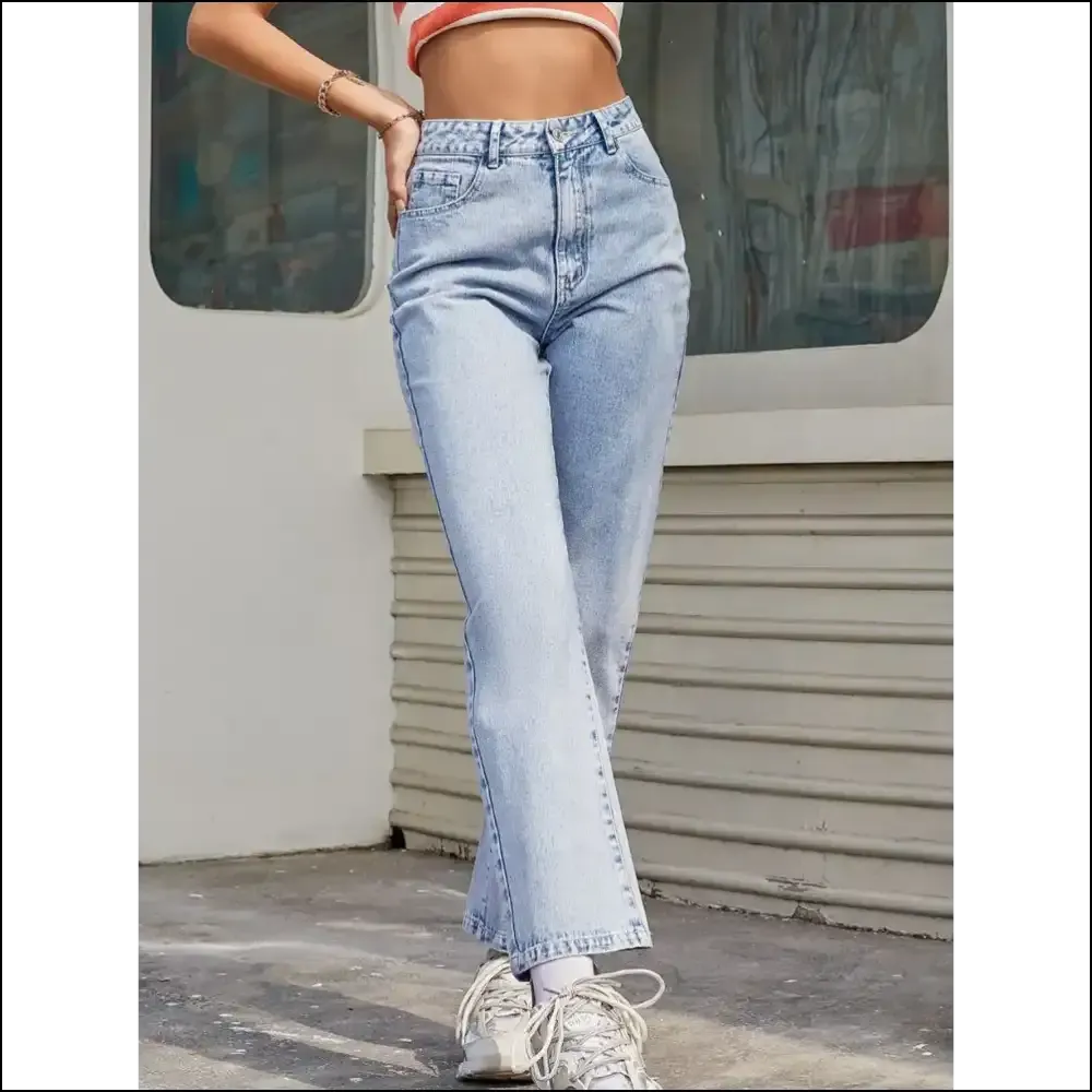 Sassy High Waist Straight Jeans: Confidence that Actually Fits! 💃👖