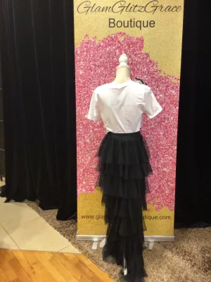 Sheer Fitted Tulle Pants