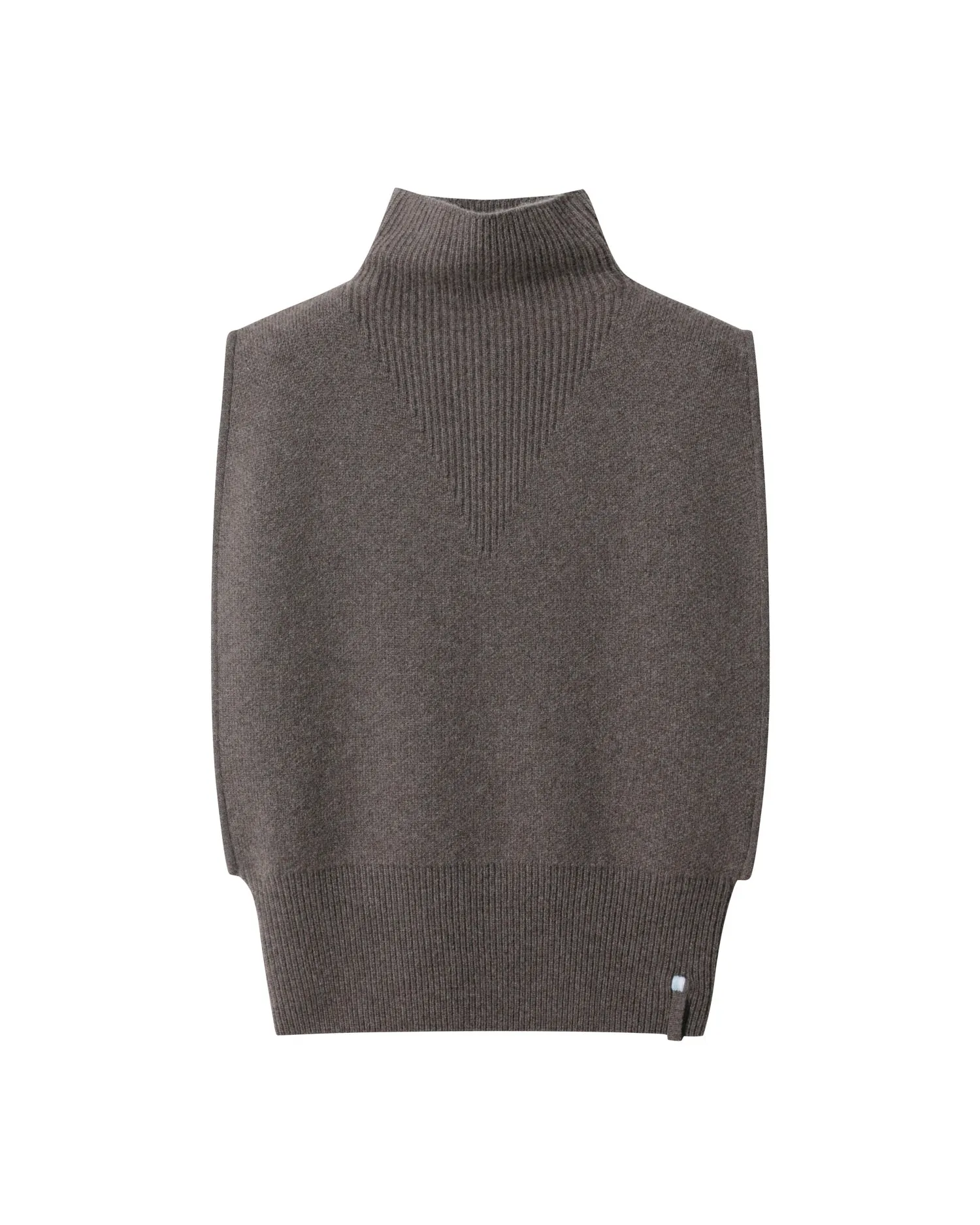 Side Slit Turtleneck Vest