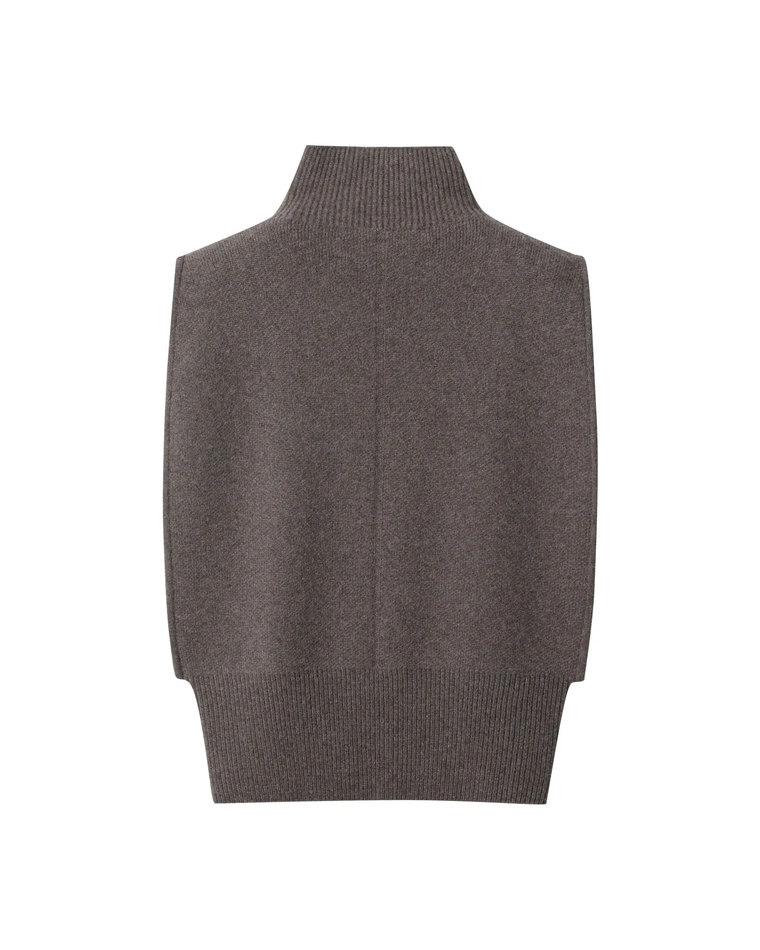 Side Slit Turtleneck Vest
