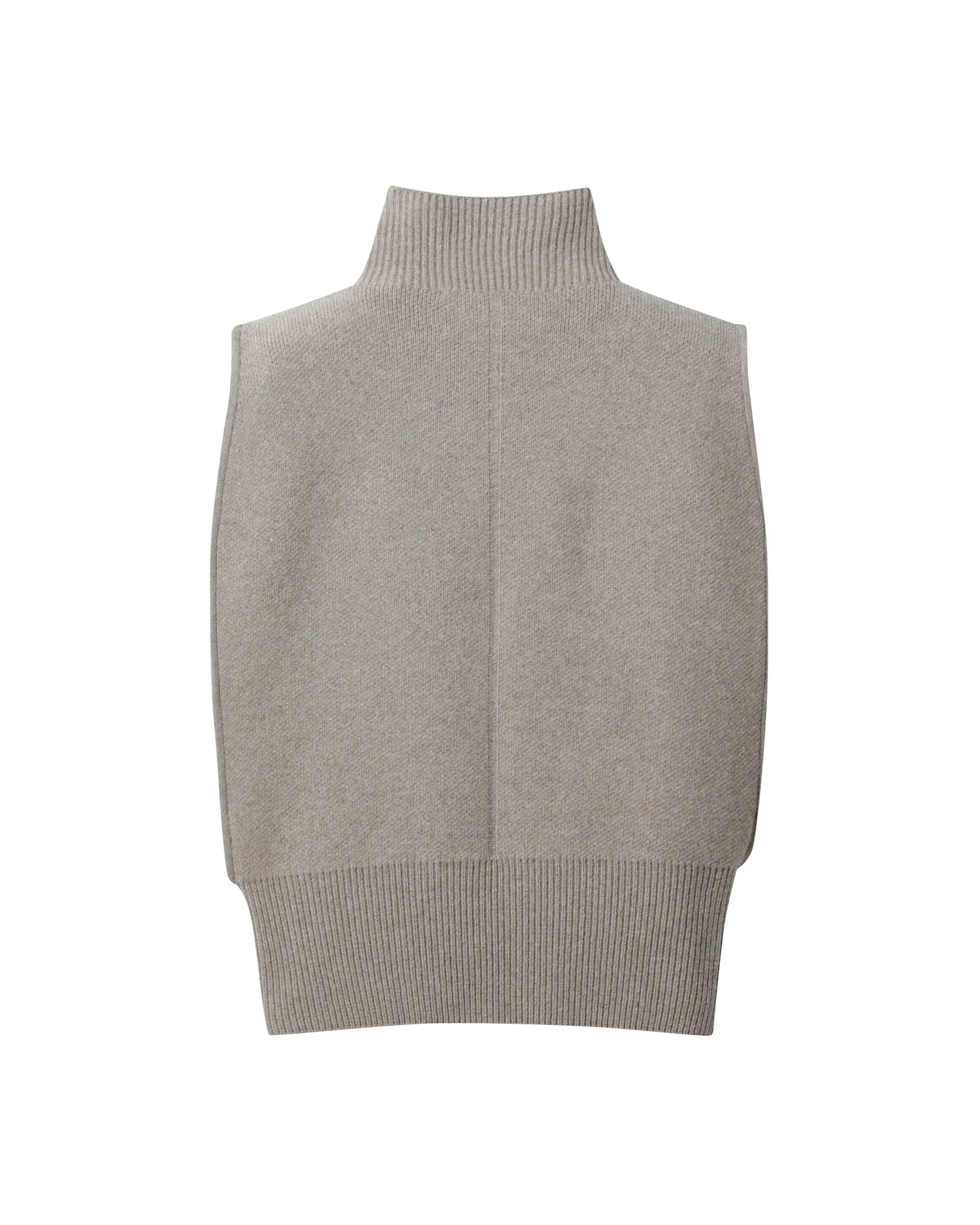Side Slit Turtleneck Vest
