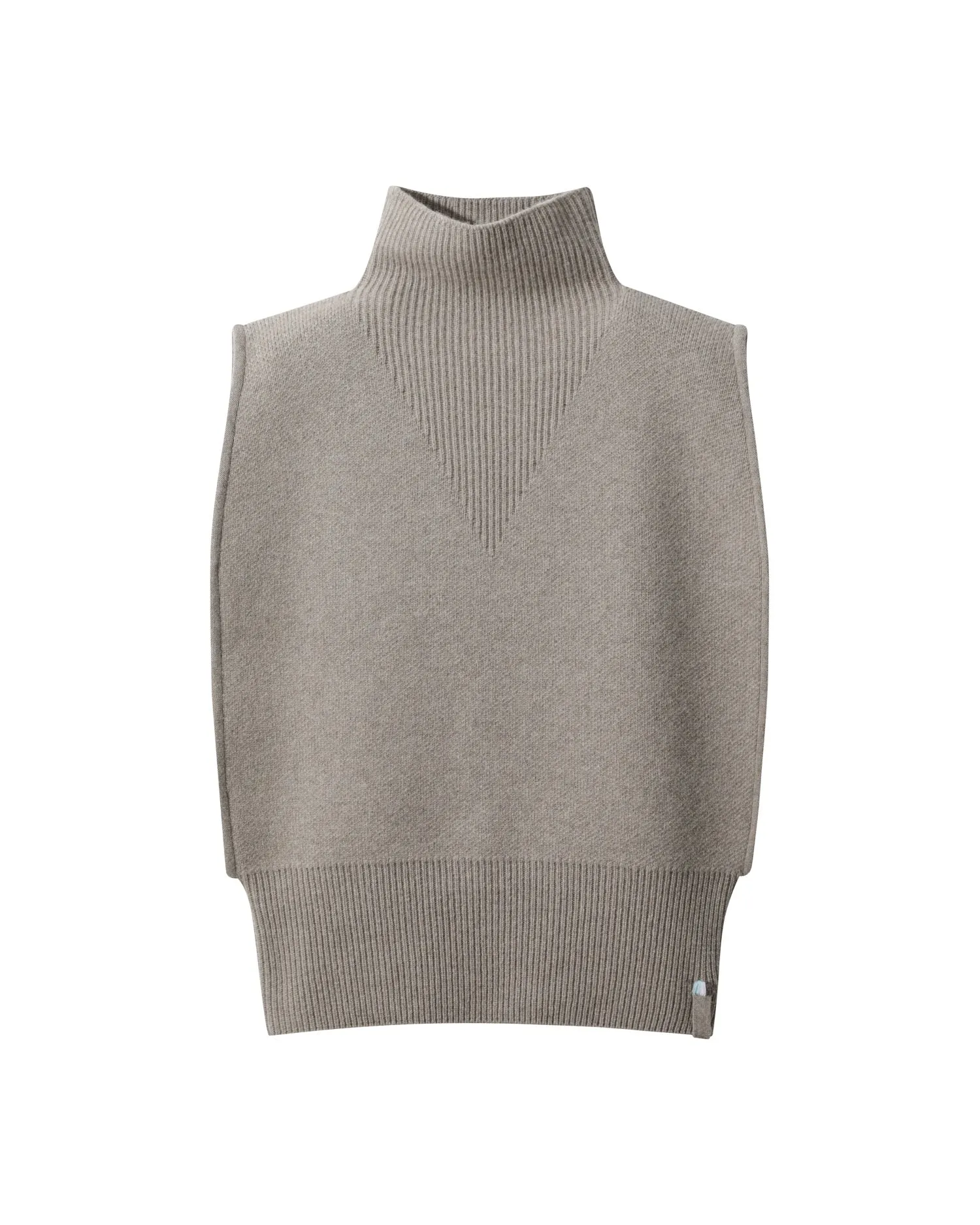 Side Slit Turtleneck Vest
