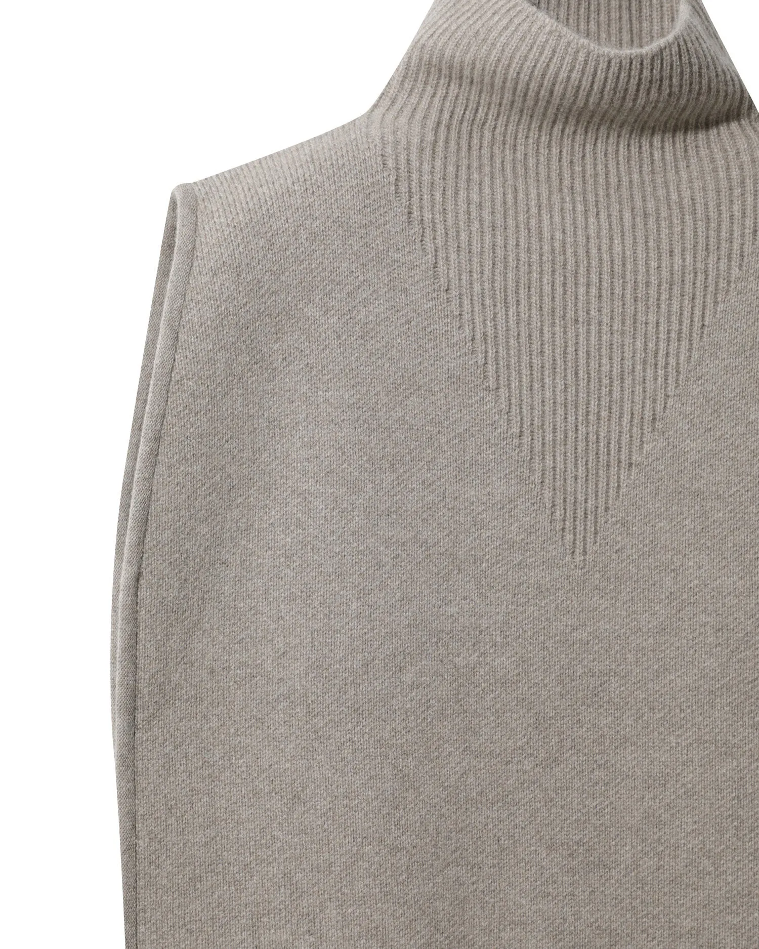Side Slit Turtleneck Vest
