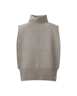 Side Slit Turtleneck Vest