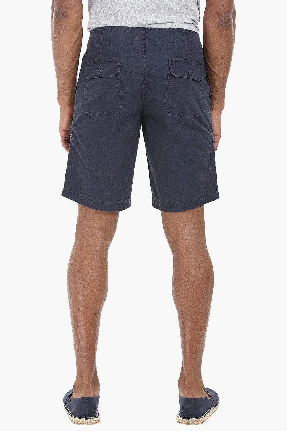 Side Zipper Cotton Shorts