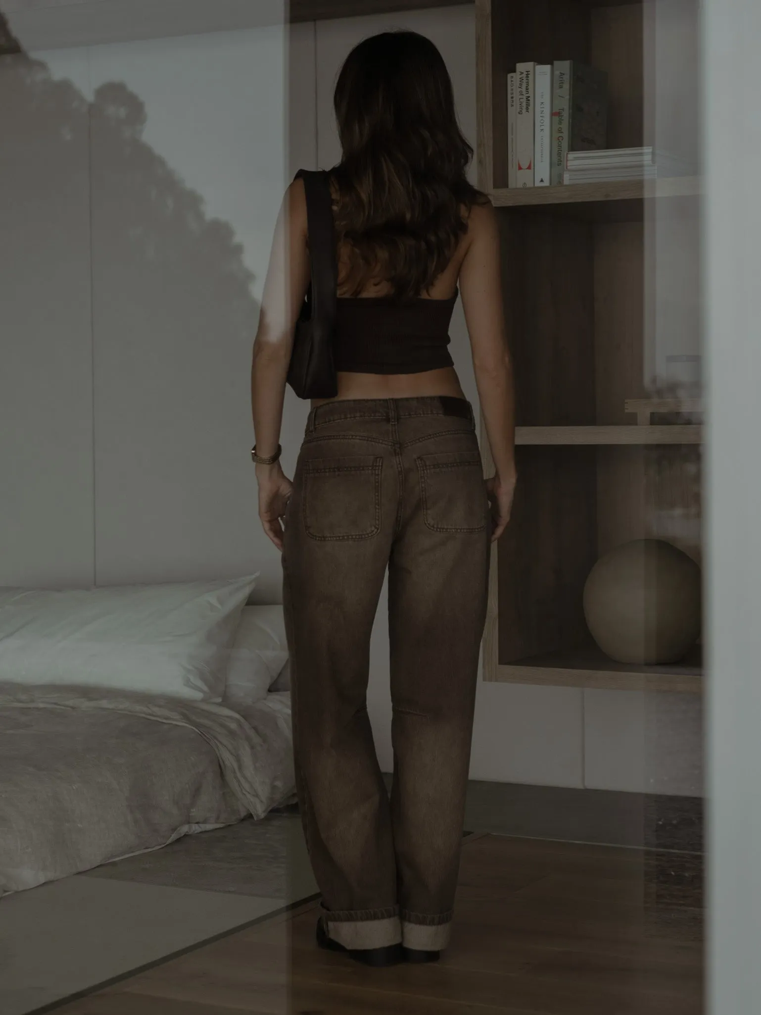 SIMPLY BANDANA KNIT TOP - ESPRESSO