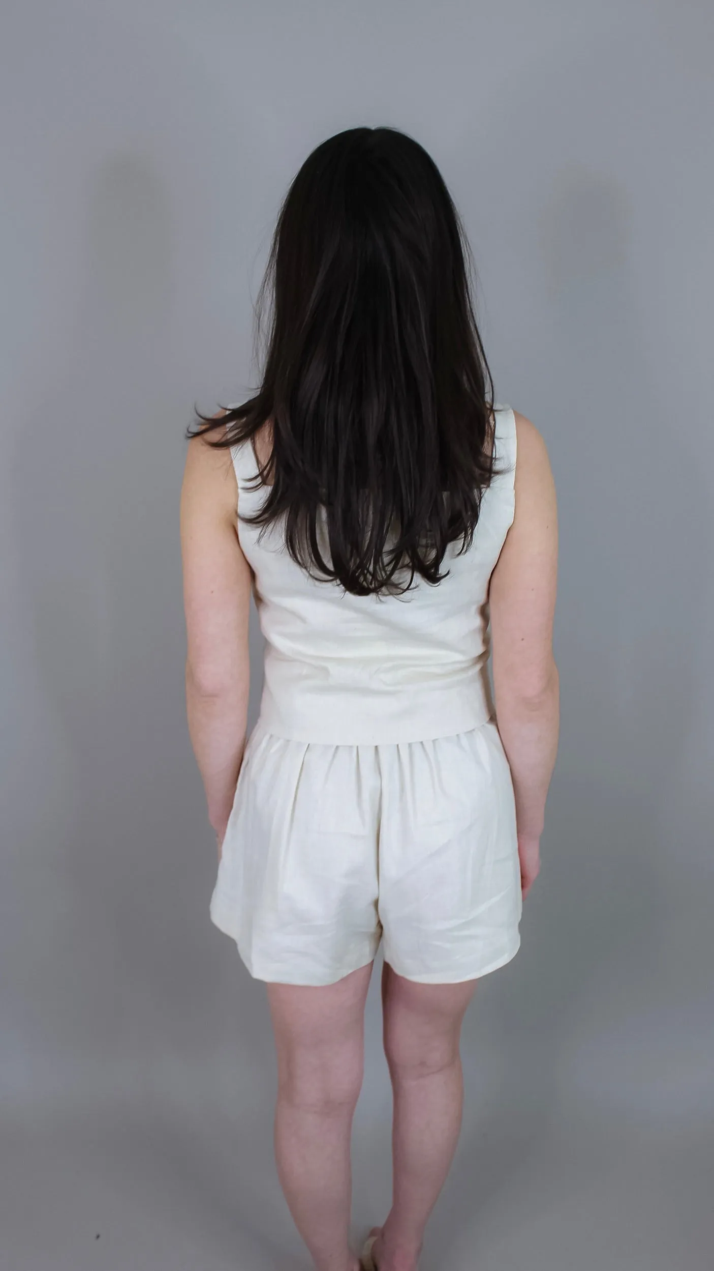 Smile Ecru Shorts Set