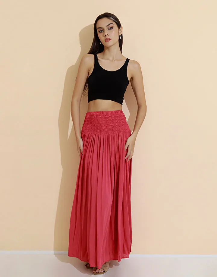 Smocked Waist Skirt
