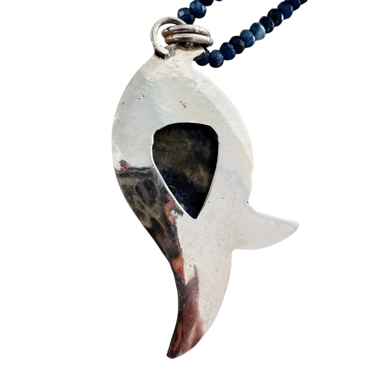 Sodalite Solid 925 Sterling Silver Pendant Necklace