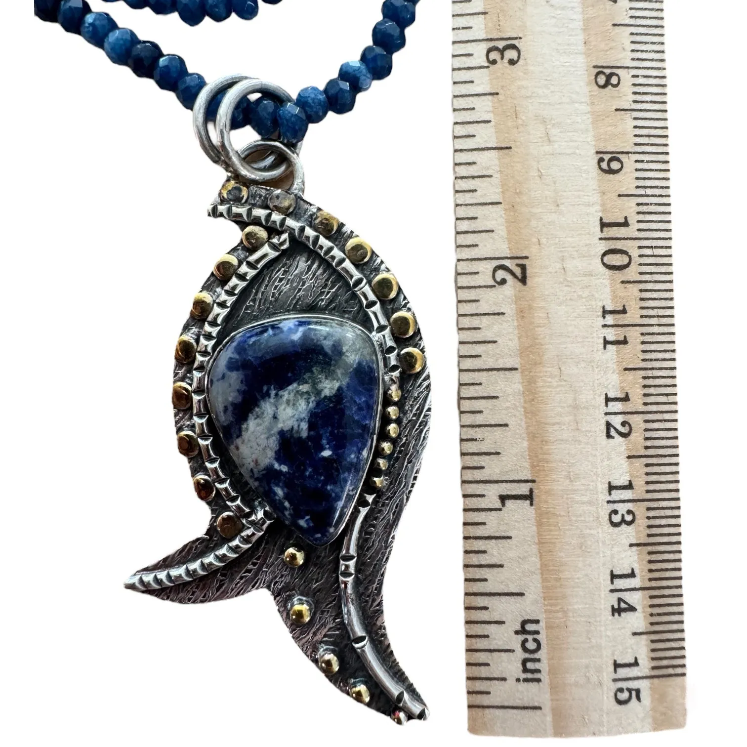 Sodalite Solid 925 Sterling Silver Pendant Necklace