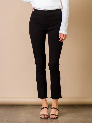 Solid Ankle Slit Pant