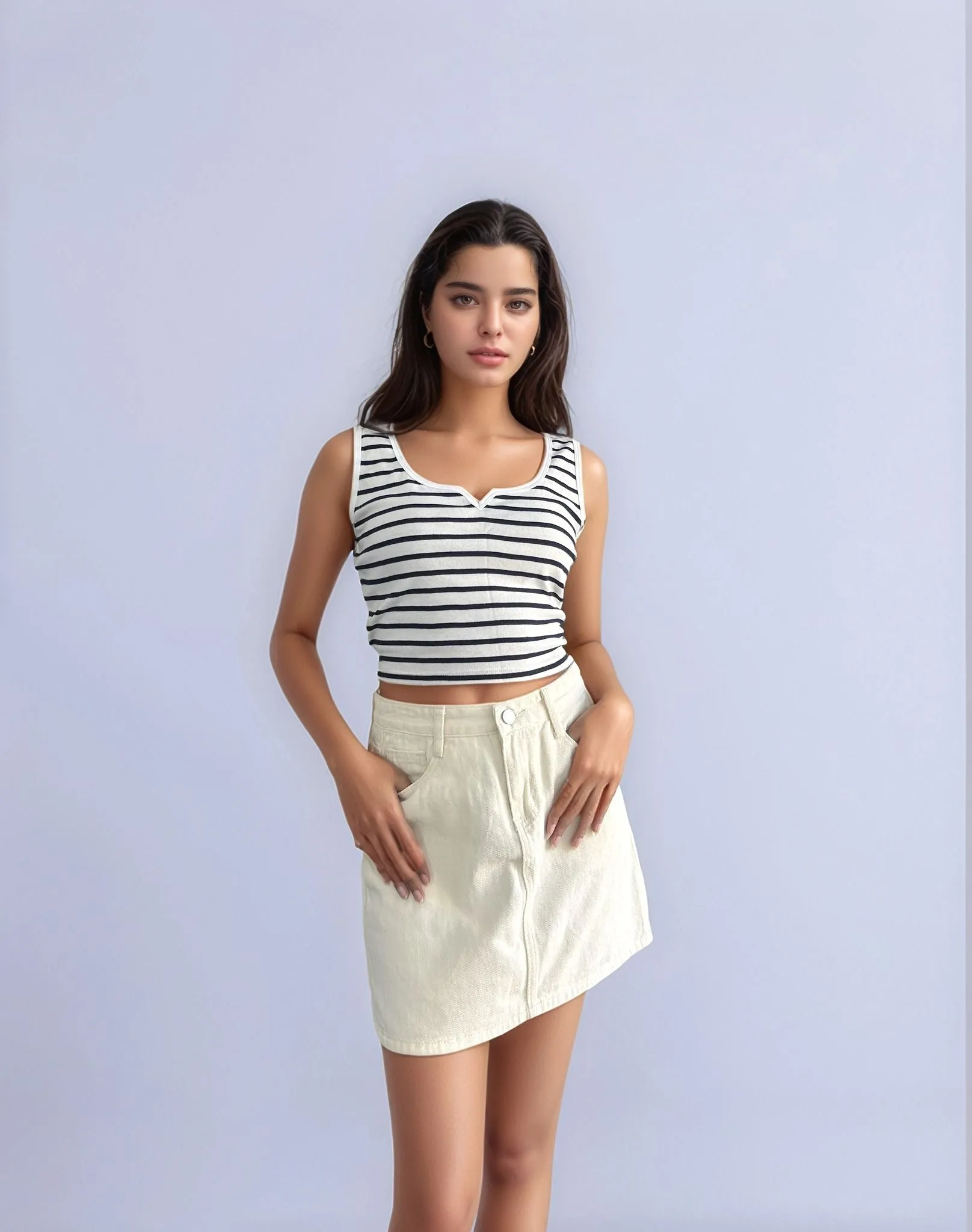 Solid Beige Skirt