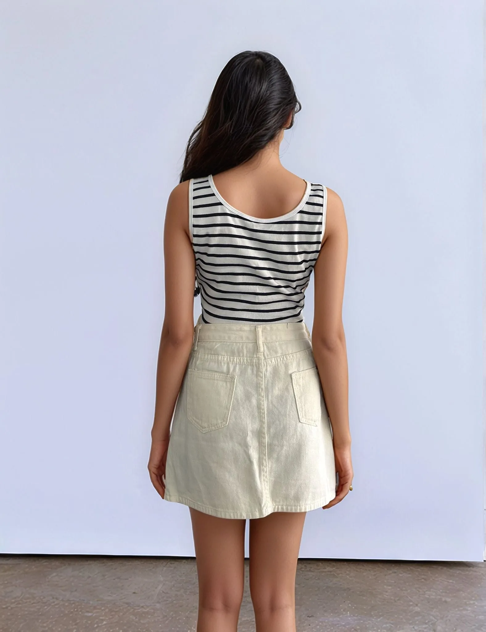 Solid Beige Skirt