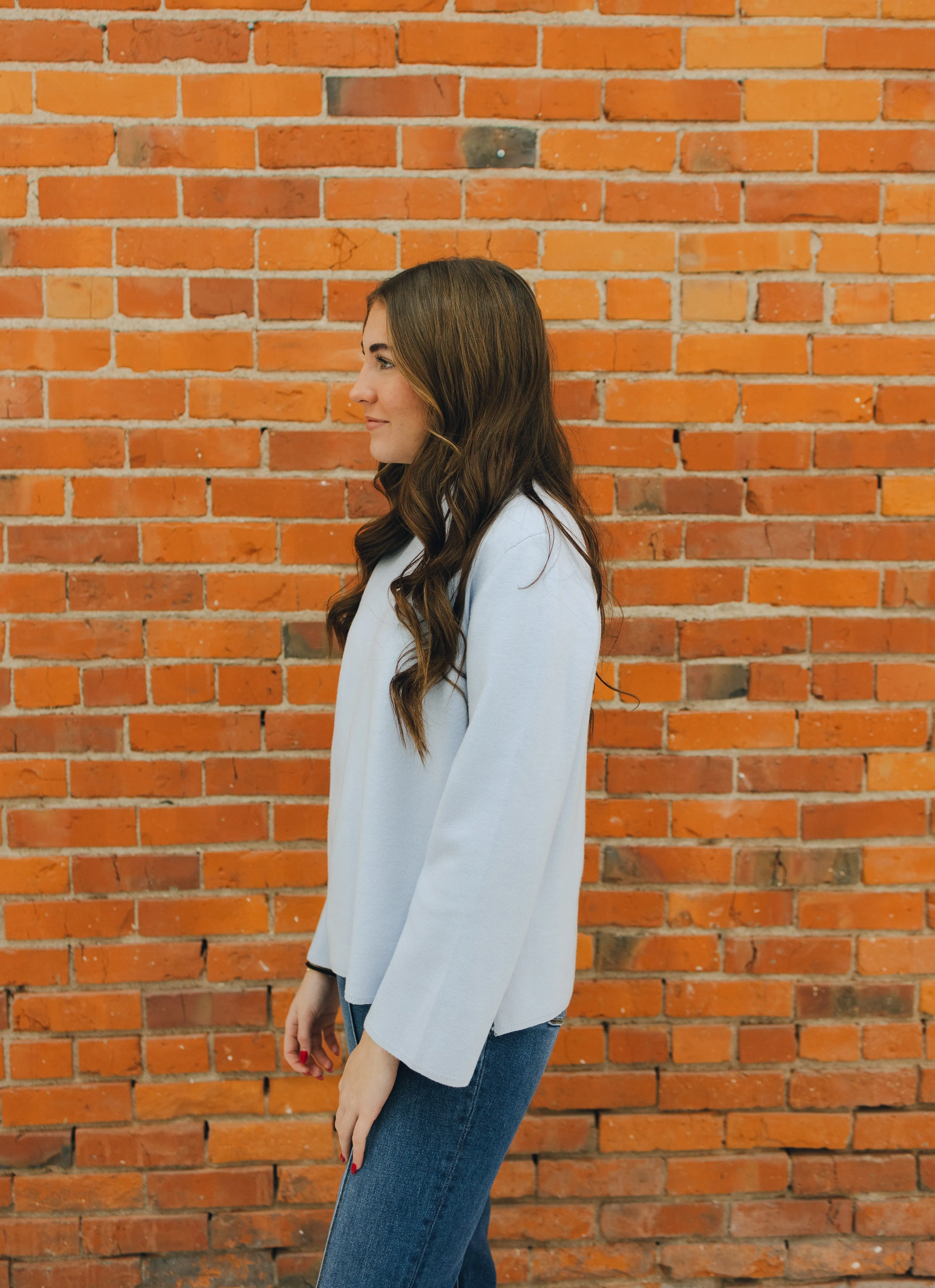 Solid Mock Neck Sweater