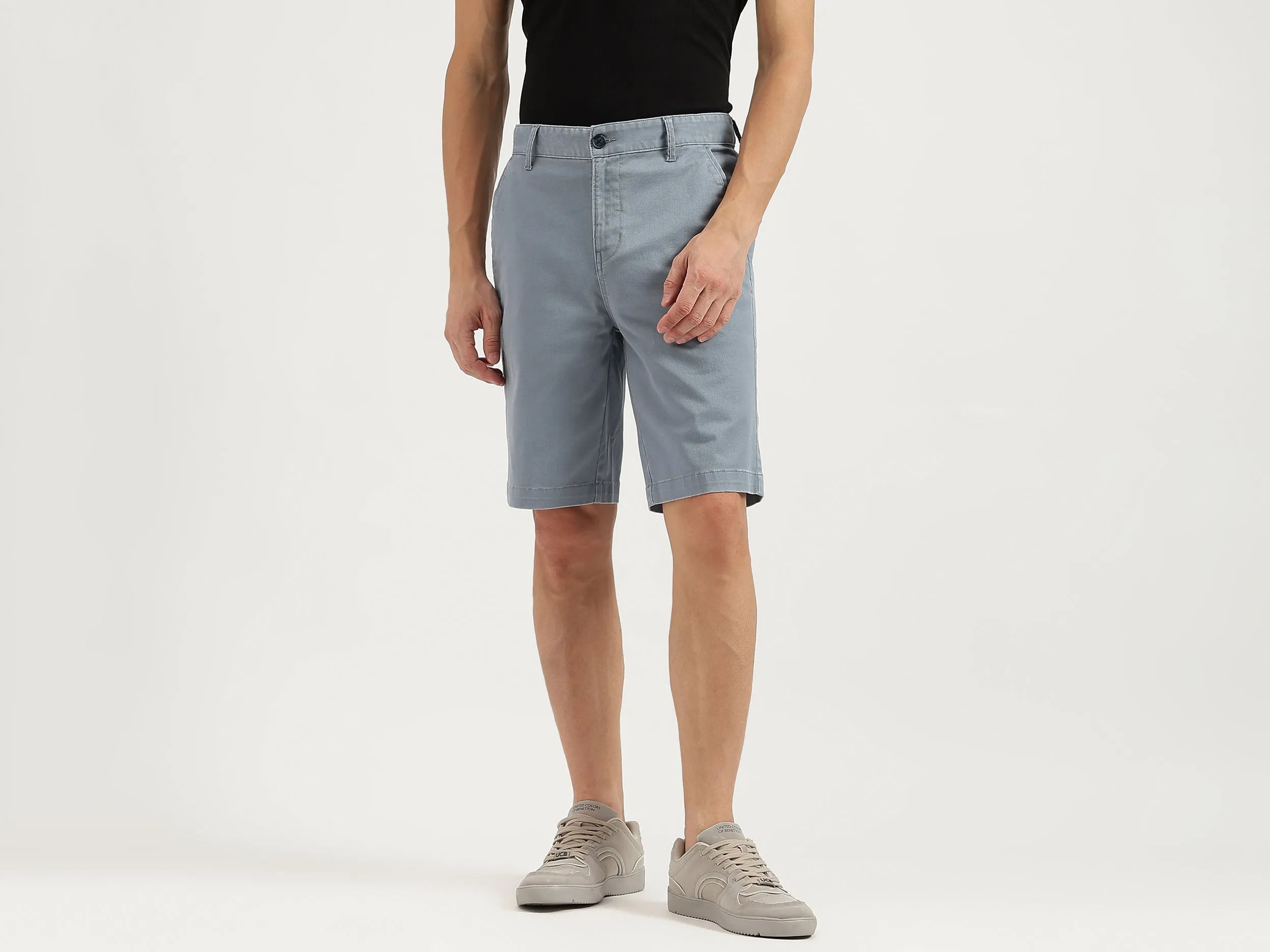 Solid Slim Fit Shorts