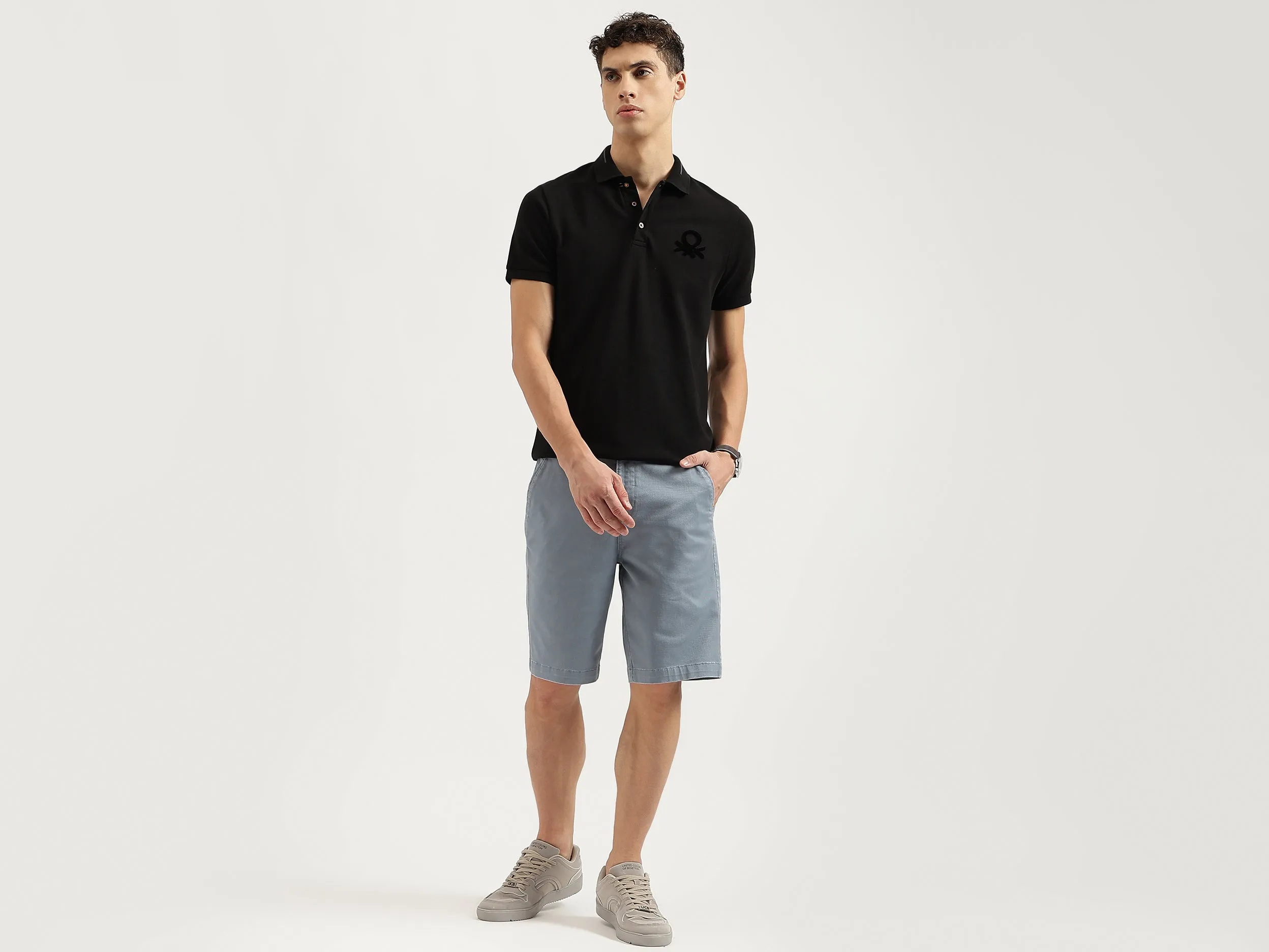 Solid Slim Fit Shorts