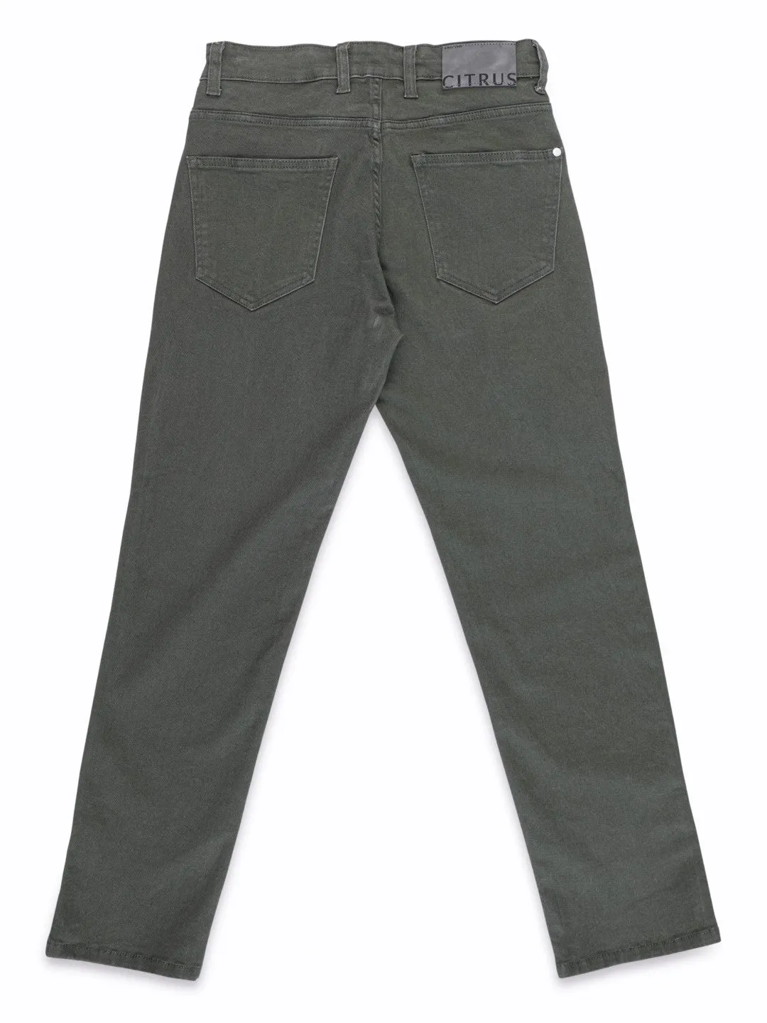 Straight Fit Green Denim Jeans