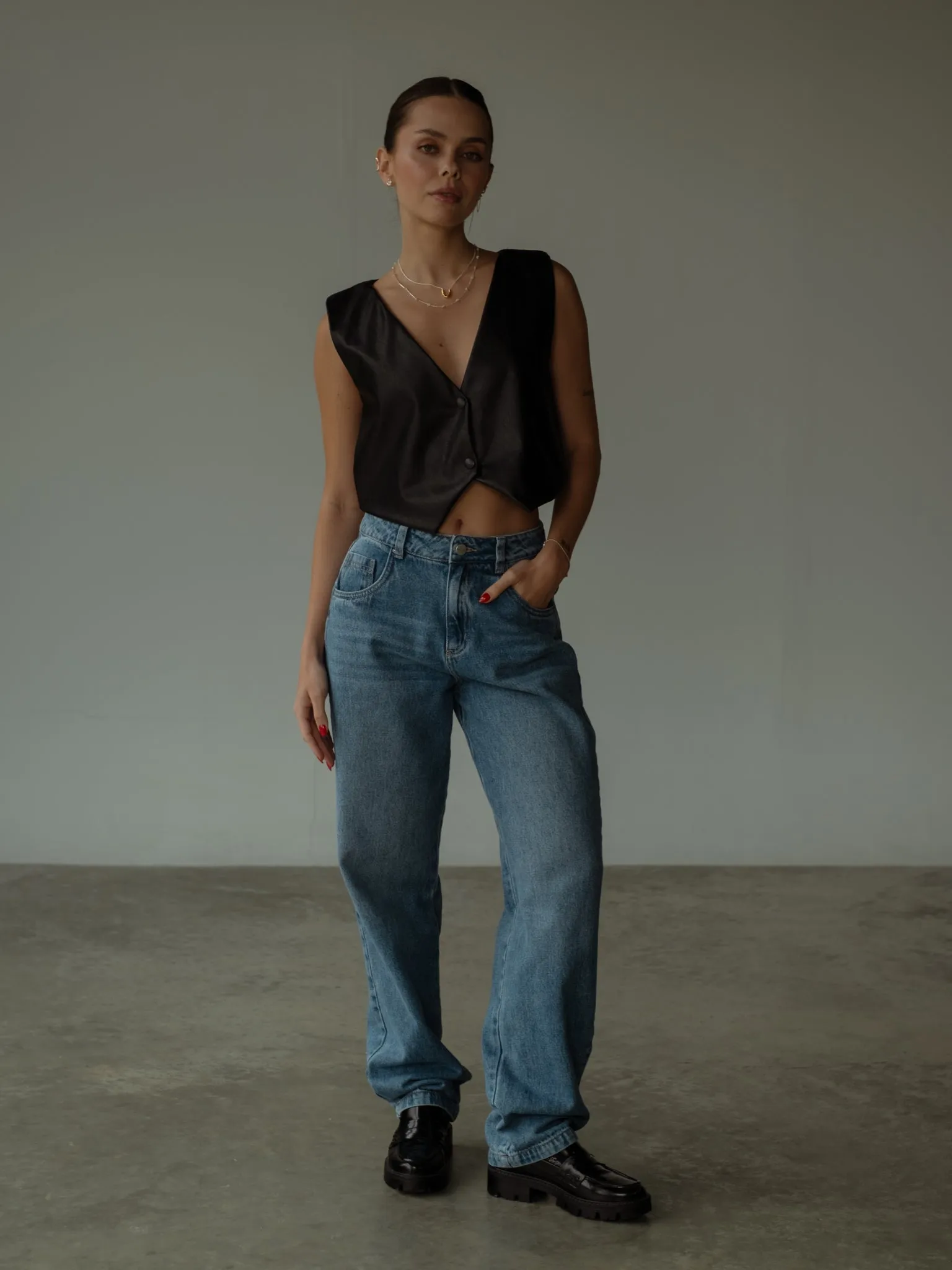 STRAIGHT REGULAR JEAN  - MEDIUM BLUE