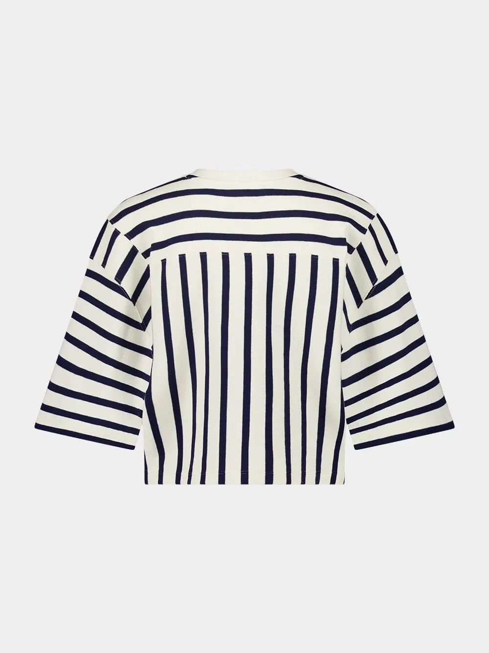 Striped Cropped Baseball Top