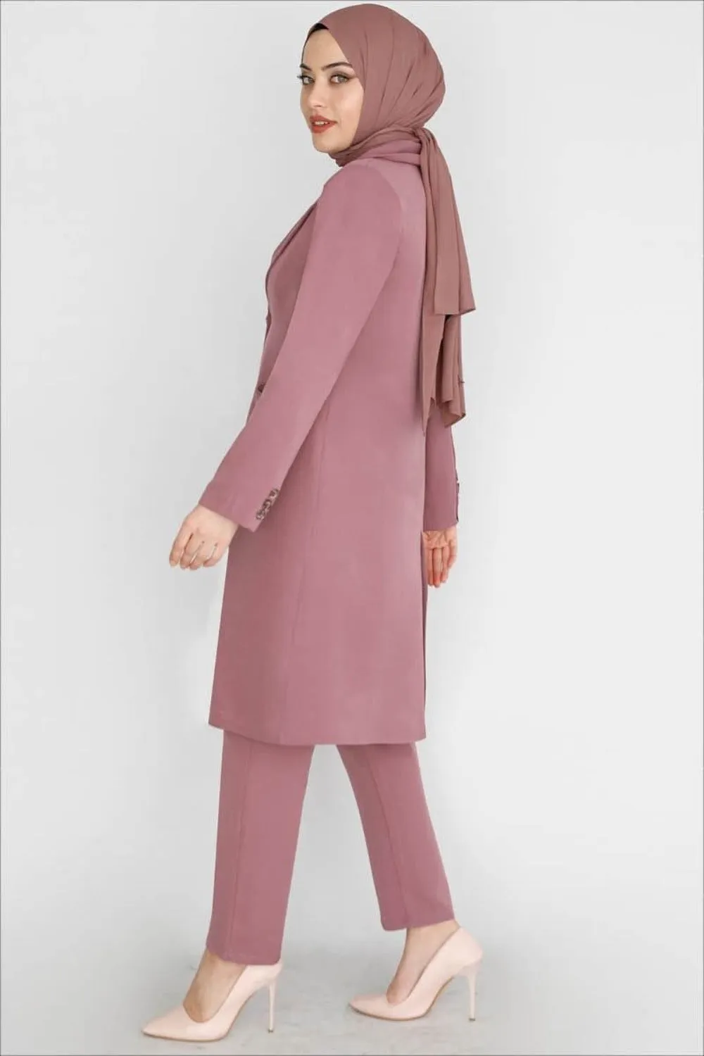 Style Savvy Modest Pant Set | Dusty Rose