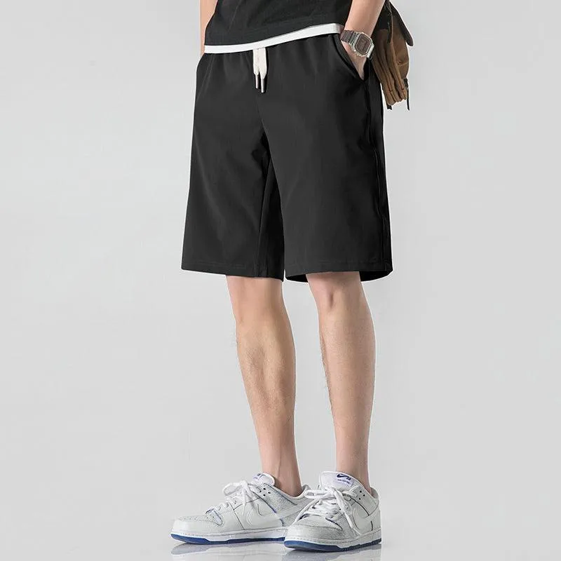Summer Ice Silk Pleated Shorts