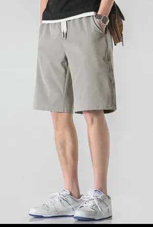Summer Ice Silk Pleated Shorts