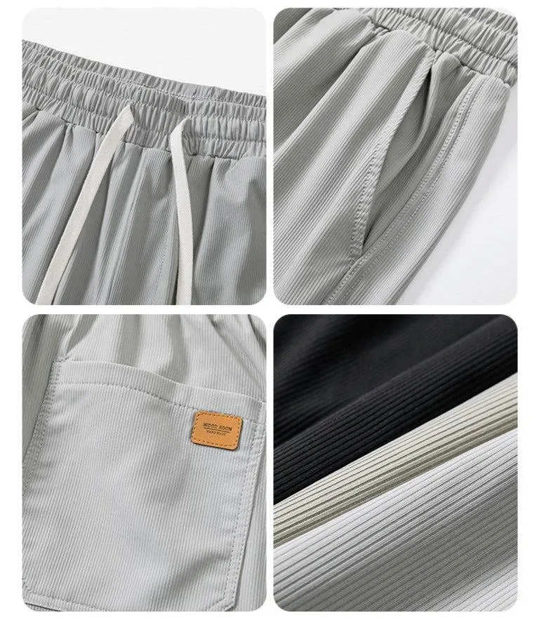 Summer Ice Silk Pleated Shorts