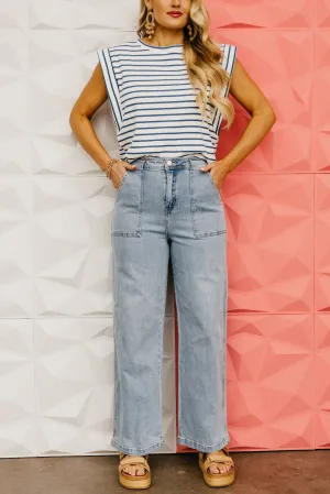The Fredy Patch Pocket Wide Leg Denim