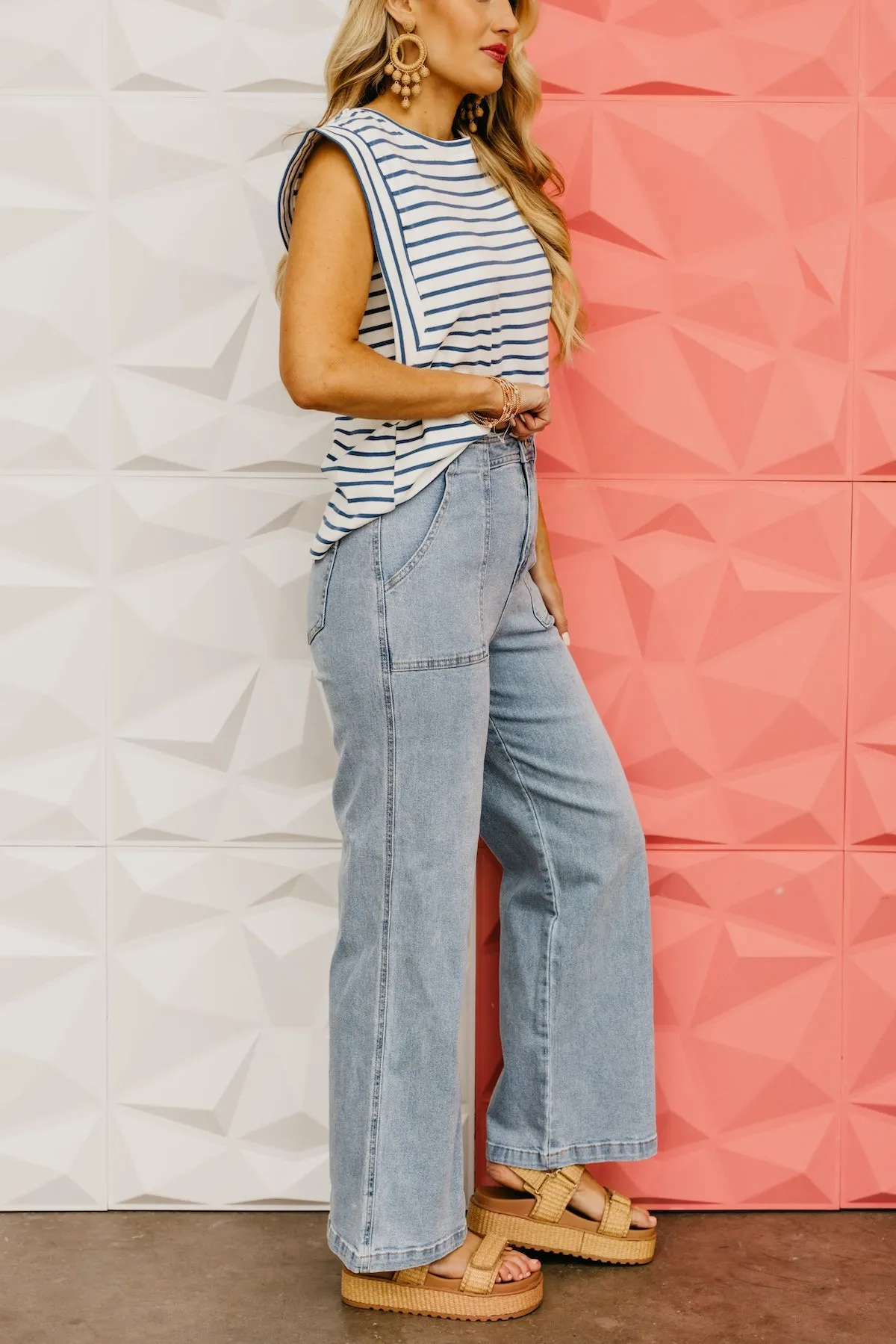 The Fredy Patch Pocket Wide Leg Denim