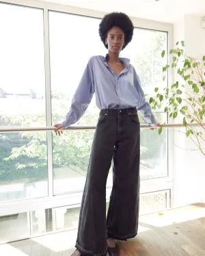 The Freya Wide Leg Jean in Charcoal Grey by E.L.V. Denim
