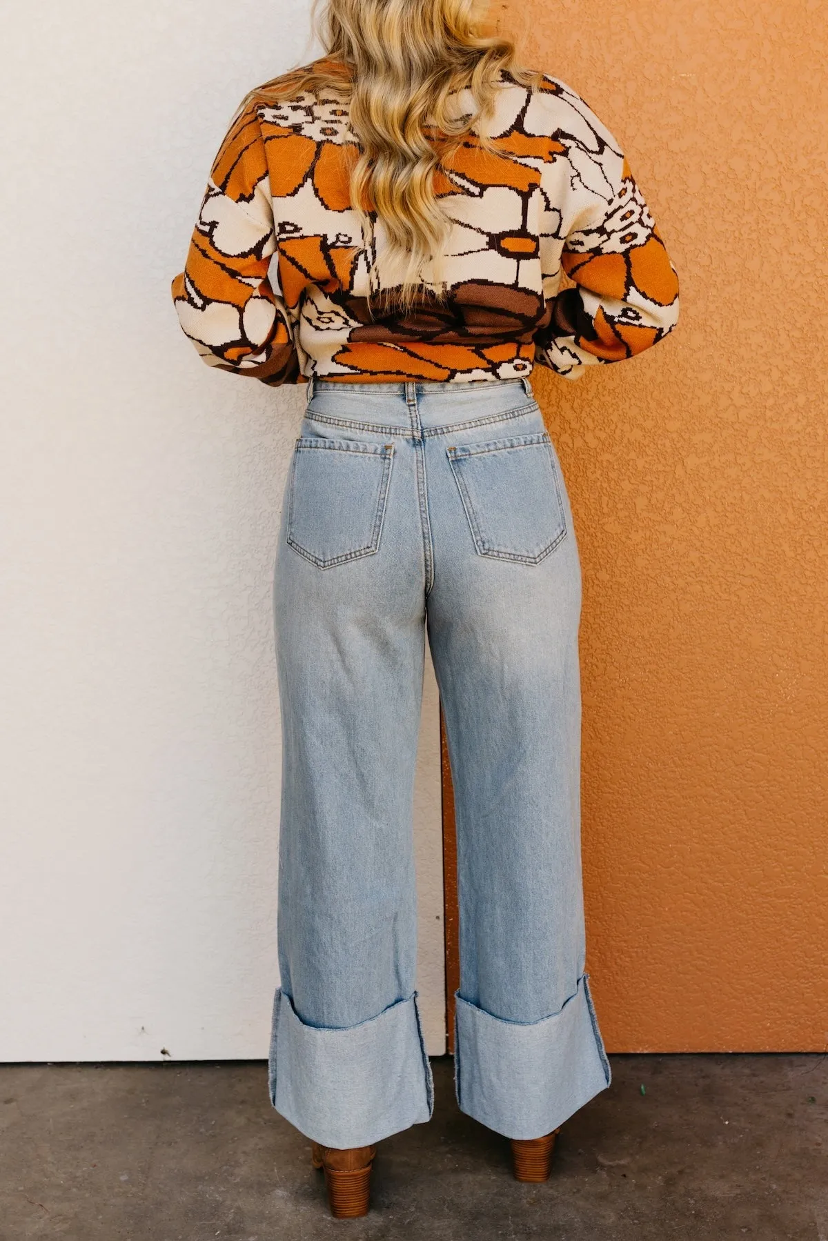 The Isaac Wide Leg Cuff Denim