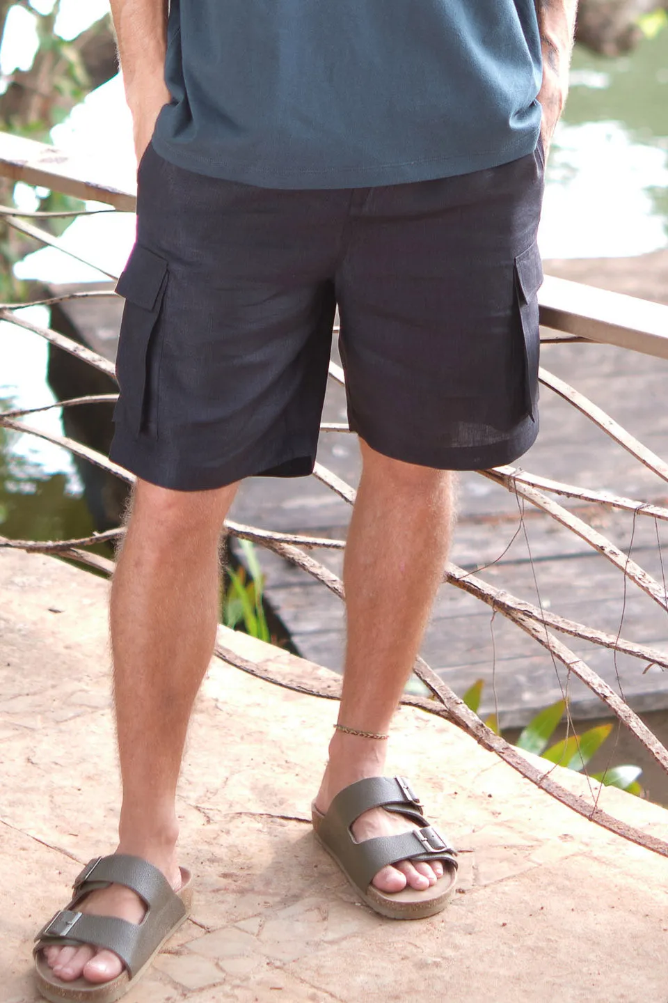The Linen Cargo Shorts