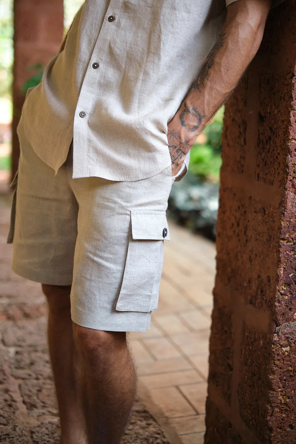 The Linen Cargo Shorts
