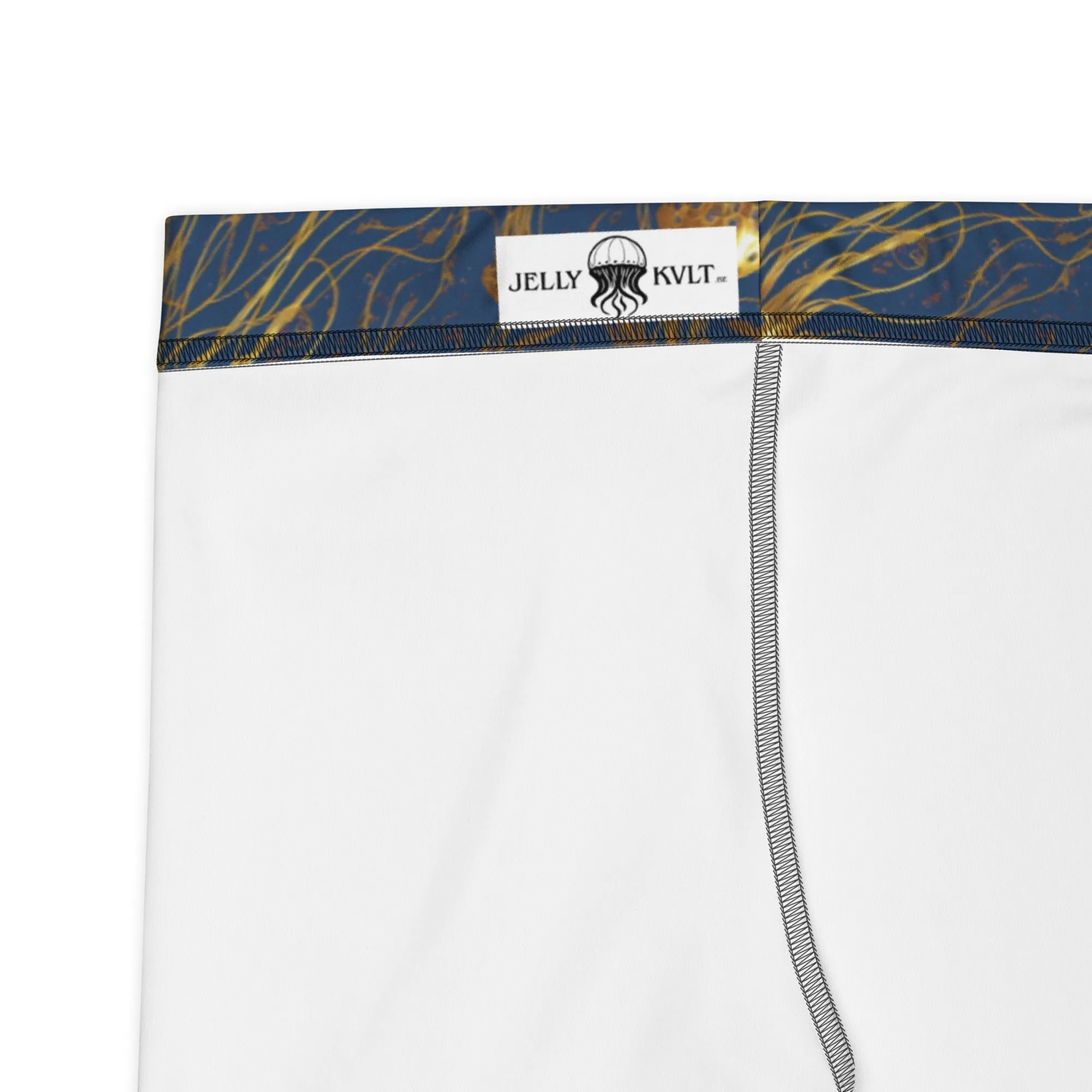 Tight Shorts - Blue And Gold Jellyfishes
