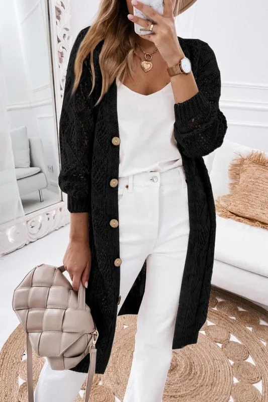 Timeless Eyelet Sweater: Comfort Meets Style