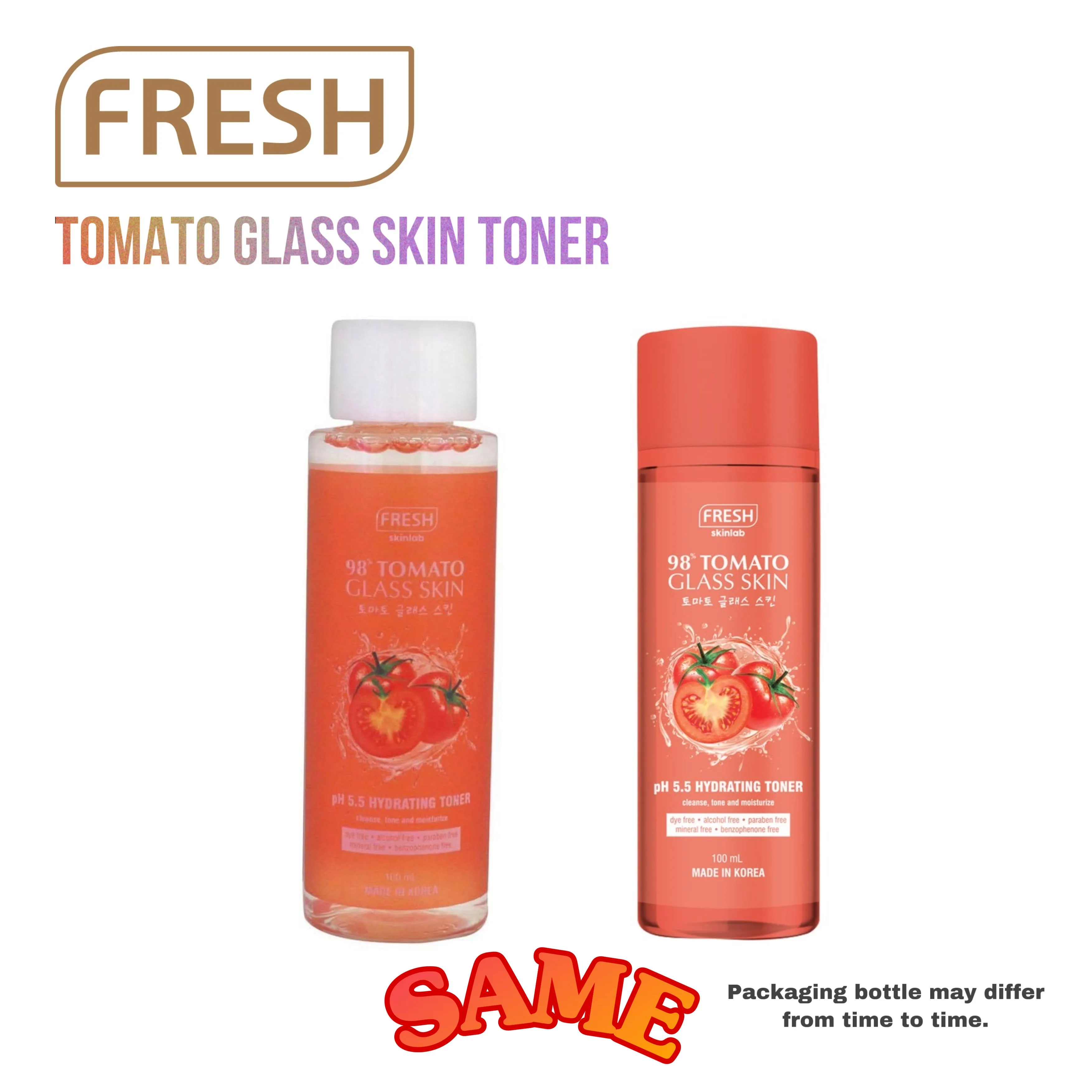 Tomato Glass Skin PH 5.5 Hydrating Toner 100ml