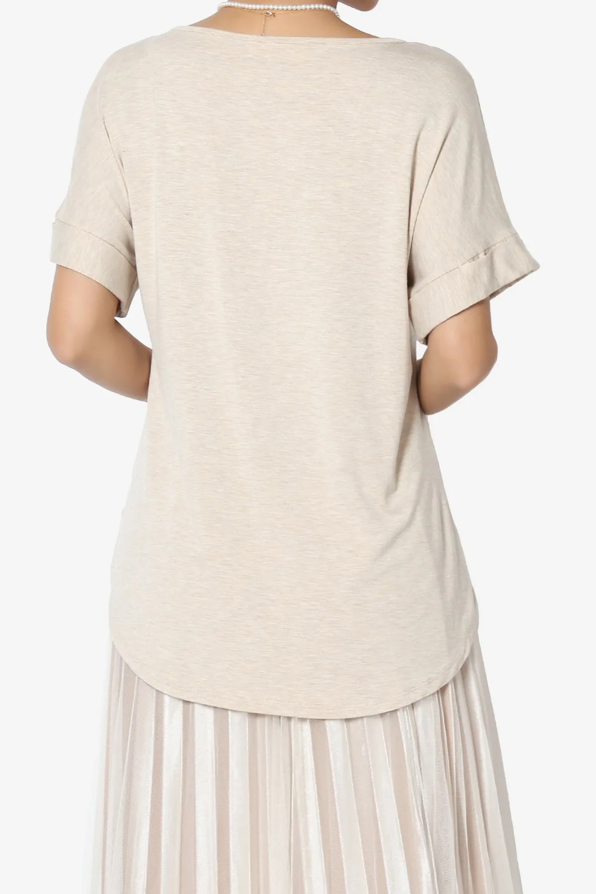 Tracey Wide V-Neck Jersey Top PLUS