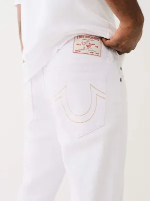 True Religion Men White Slim Fit Solid Jeans