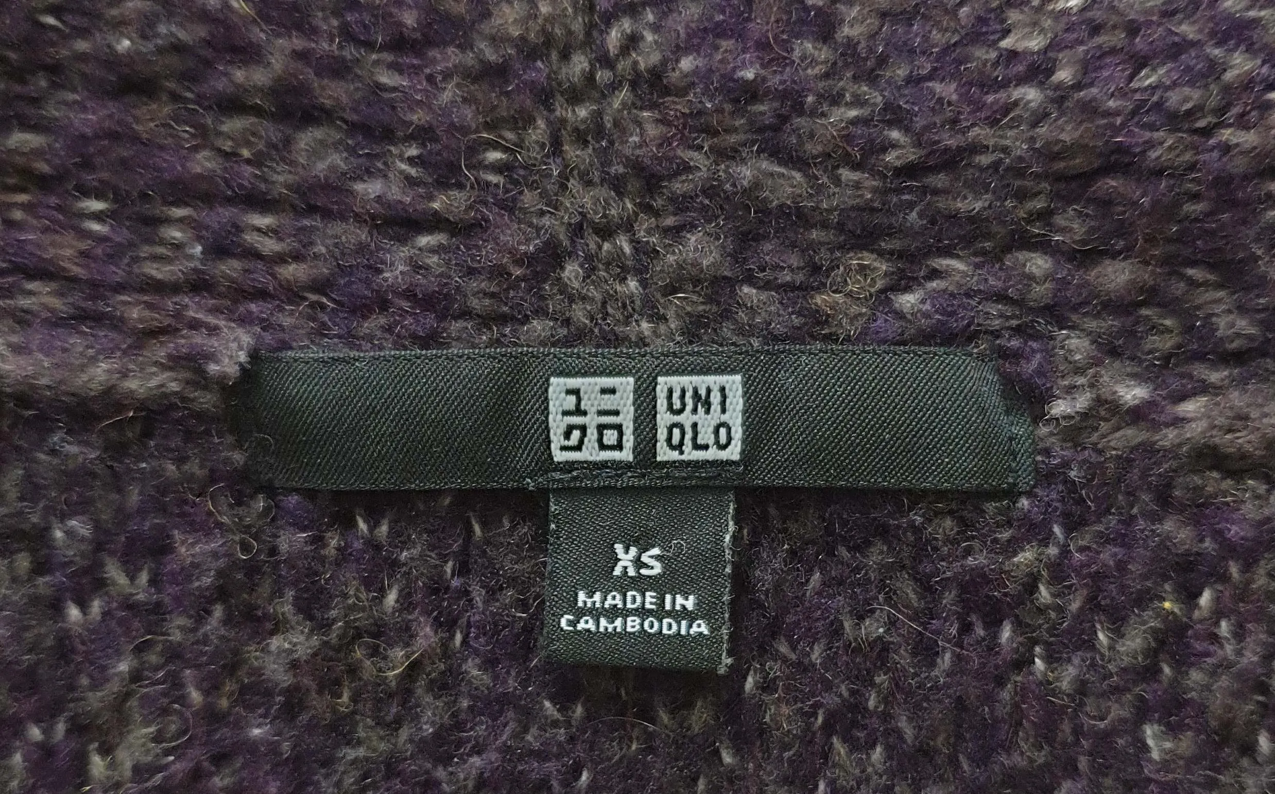 Uniqlo purple knit long cardigan size XS