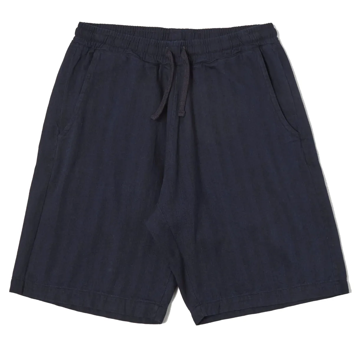 Universal Works Lumber Short Herringbone Denim Indigo
