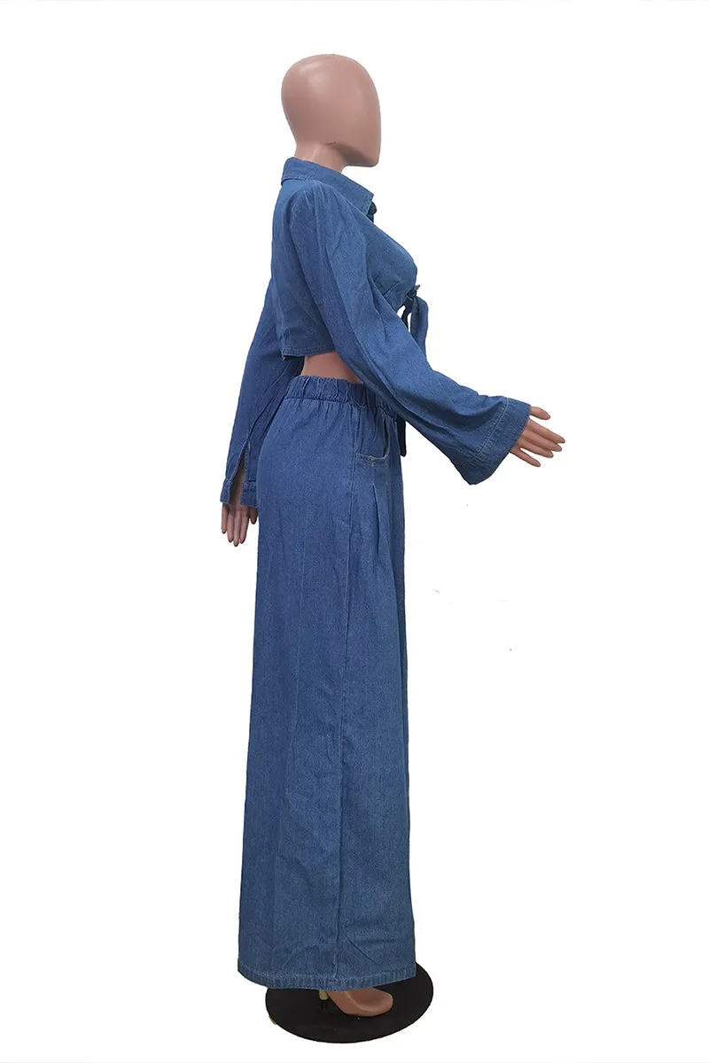 UT3002 Denim Shirt and Pants Set