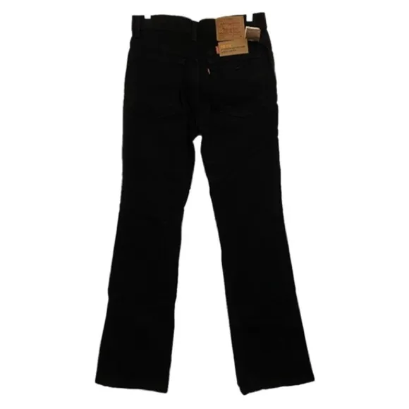 Vintage Levi’s 517 Made in USA Stretch Boot Cut Slim Fit Low Rise Black Jean NWT