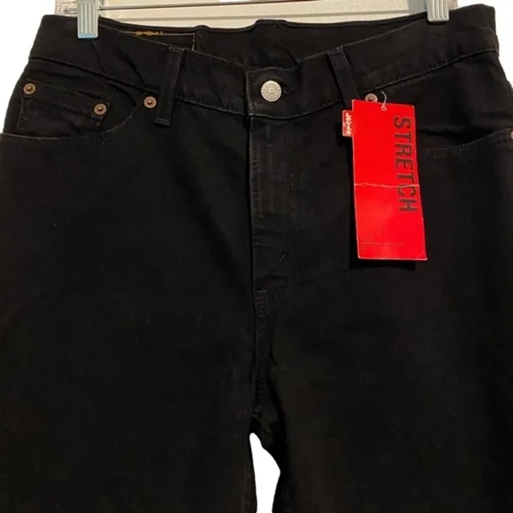 Vintage Levi’s 517 Made in USA Stretch Boot Cut Slim Fit Low Rise Black Jean NWT