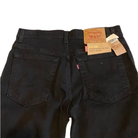 Vintage Levi’s 517 Made in USA Stretch Boot Cut Slim Fit Low Rise Black Jean NWT
