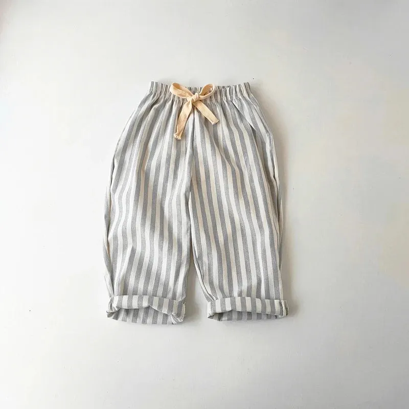 Vintage Linen Stripe Shorts
