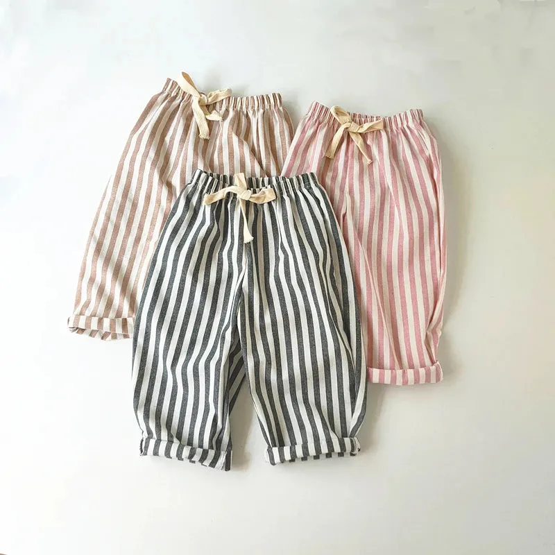 Vintage Linen Stripe Shorts